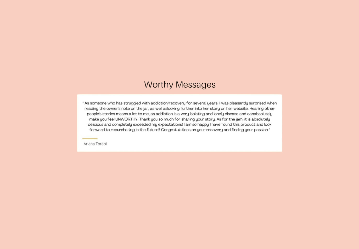 customer testimonials.