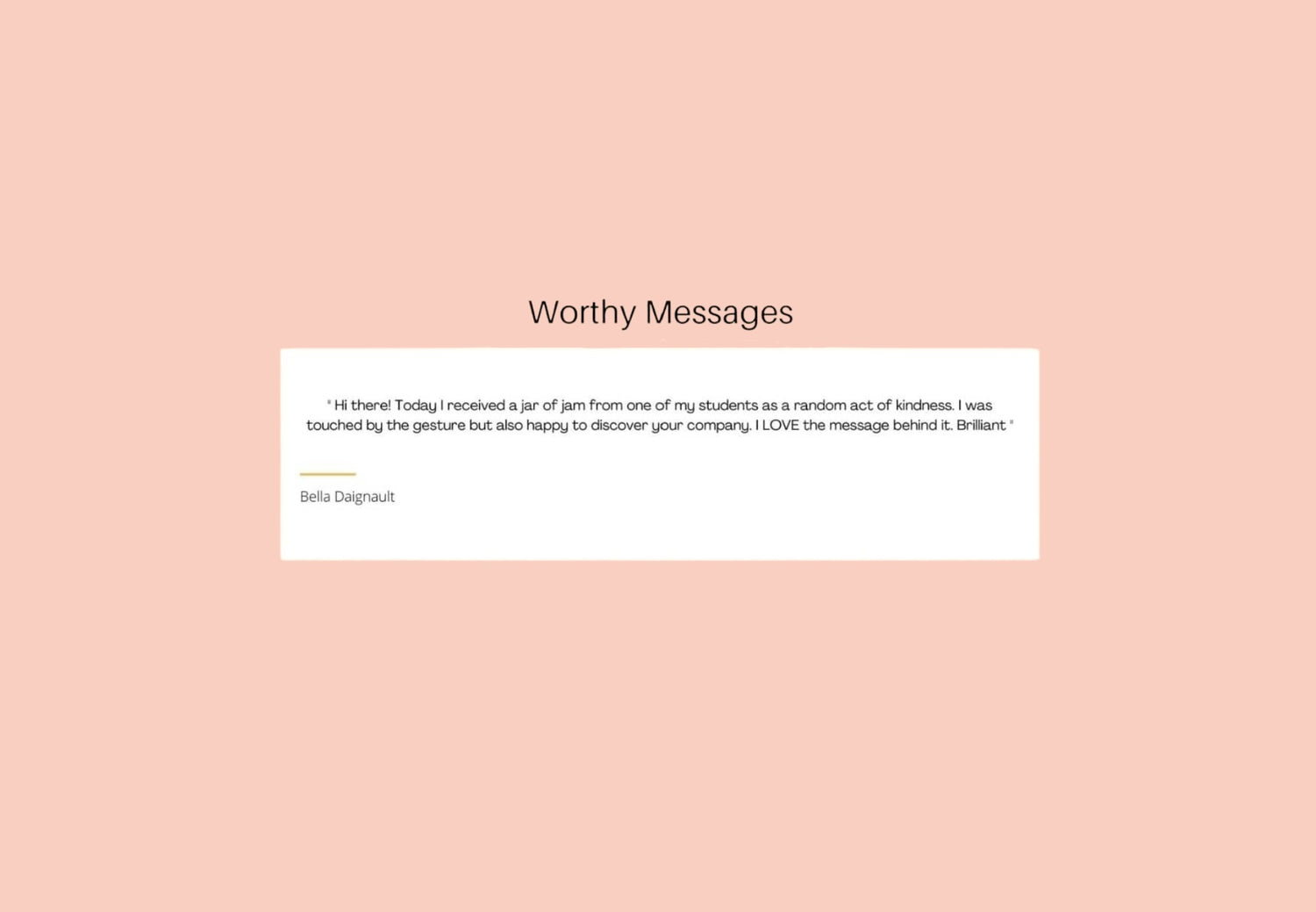 customer testimonials.