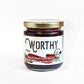 Worthy's Spiced Mixed Berry Spread displayed against a white background.
